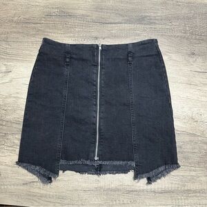 Zara Black Denim Mini Skirt